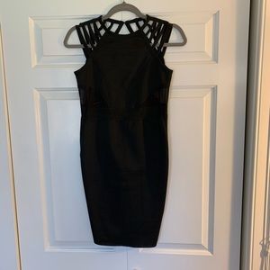 Bebe Bodycon Black Dress W cutouts